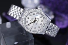 Rolex Lady-Datejust 179174 Steel Silver Diamond Dial Stainless Steel Watch
