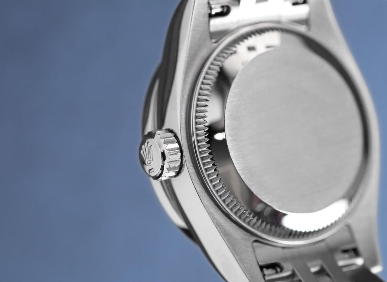 Rolex Lady-Datejust Montre d'usine en acier avec cadran en diamant blanc 179174  en vente 1