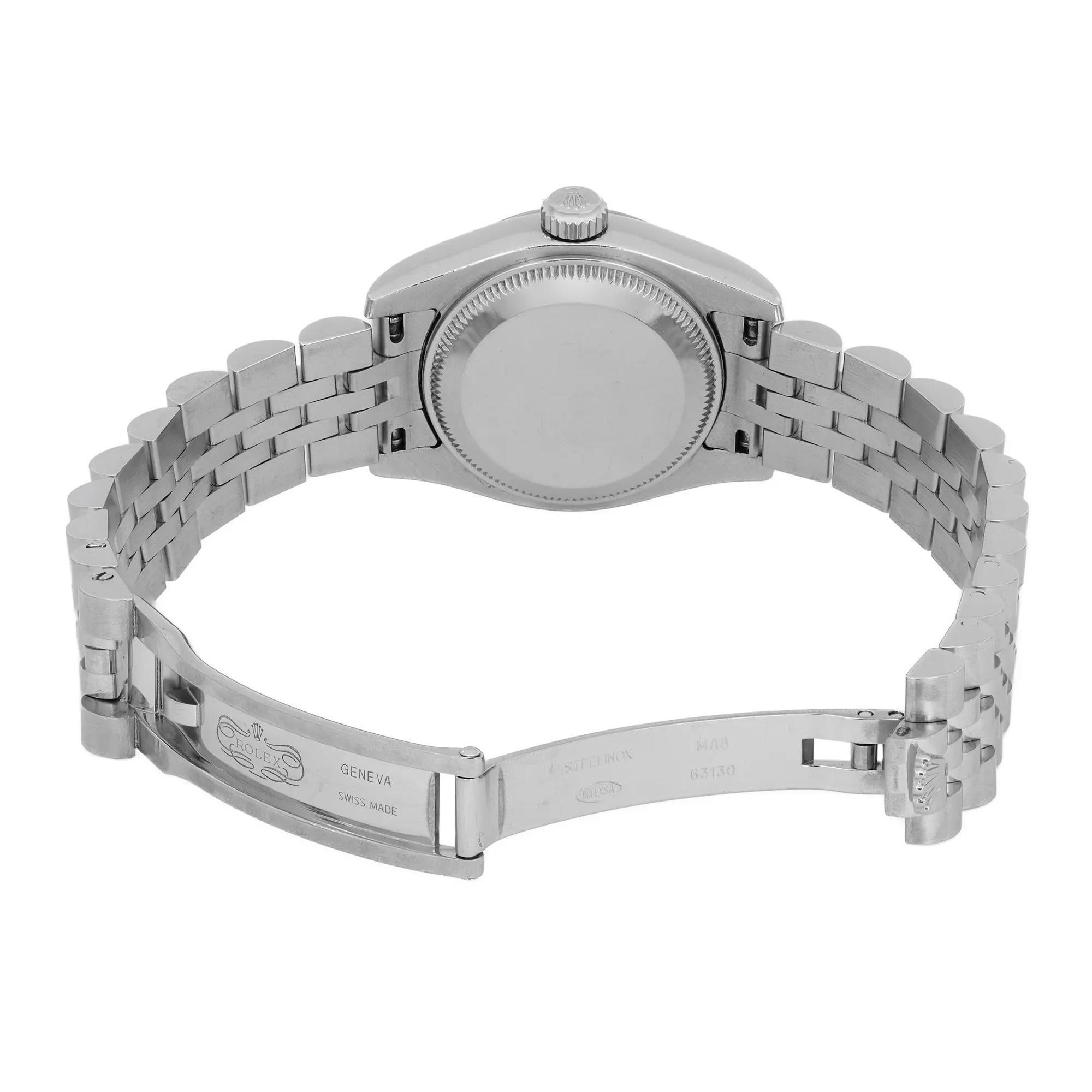 Reloj Rolex Lady Datejust 26mm Oro Blanco 18K Acero Diamante Esfera Plateada 179174 en venta 1