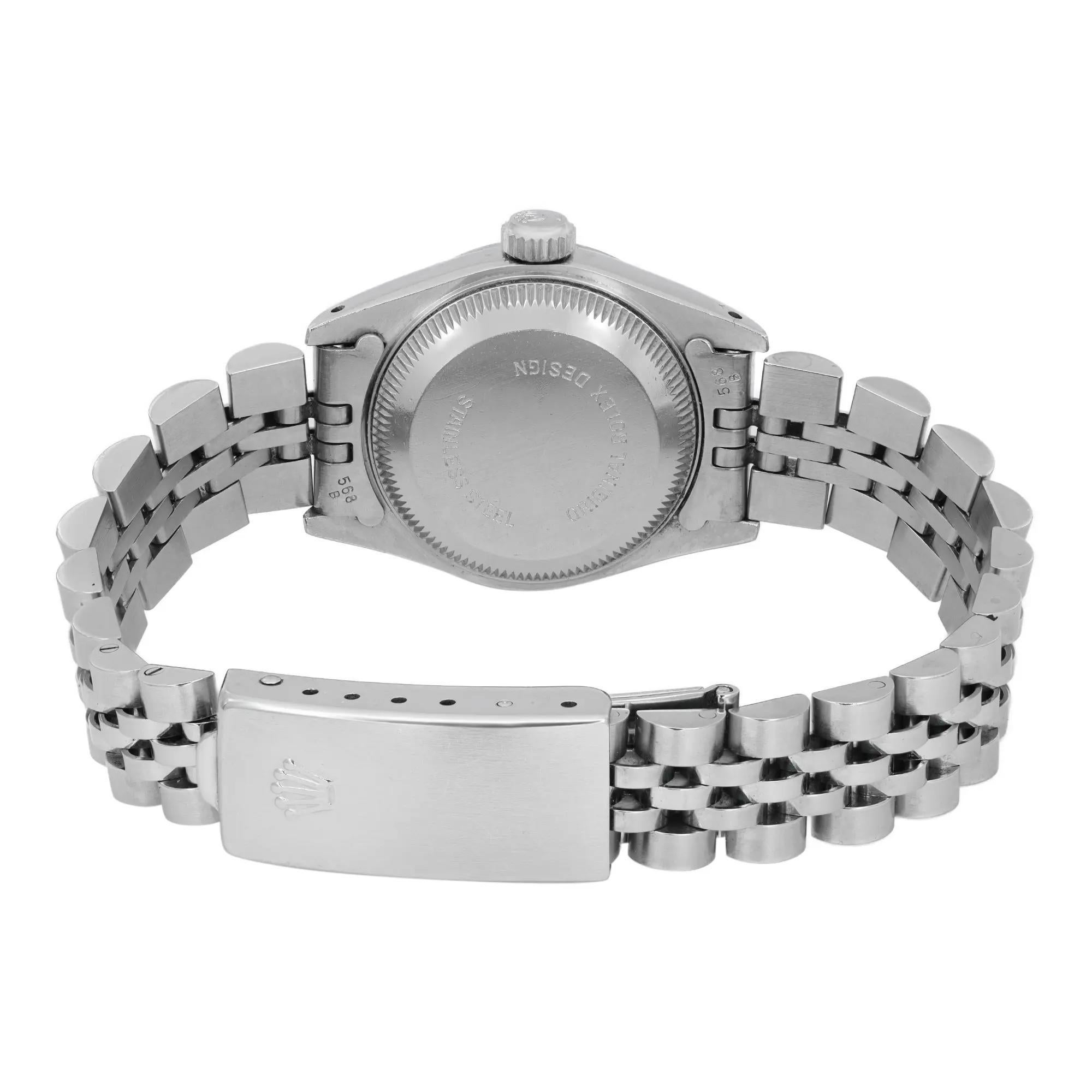 Reloj Rolex Lady Datejust 26 mm Oro blanco 18 quilates Acero Esfera plateada 69174 en venta 2