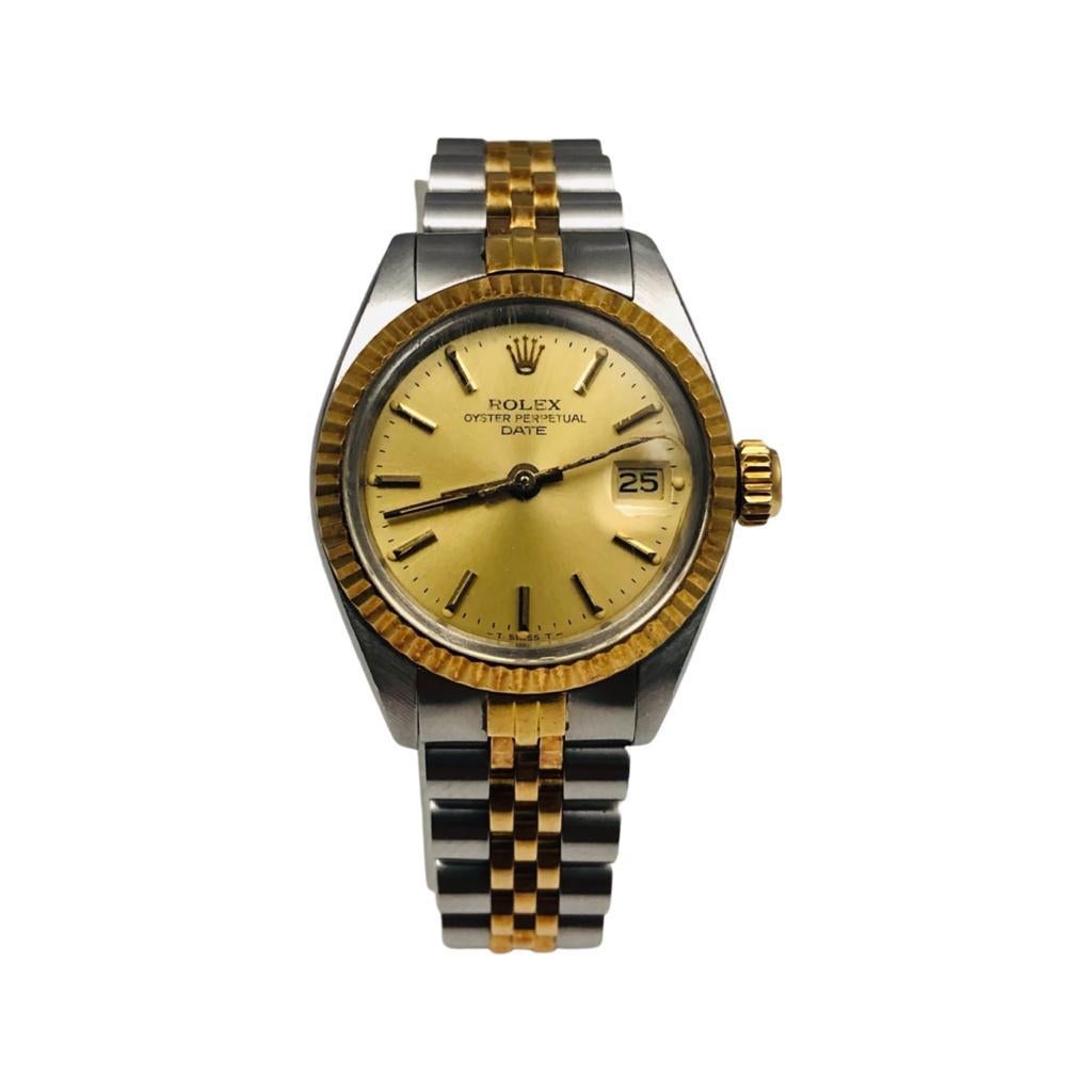 Women's or Men's Rolex Lady DateJust 18k Yellow Gold/Stainless Steel Jubilee Band