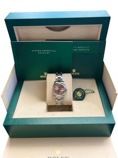 Rolex Lady-Datejust 26mm Automatic Pink Roman Dial Steel Oyster Watch 179160