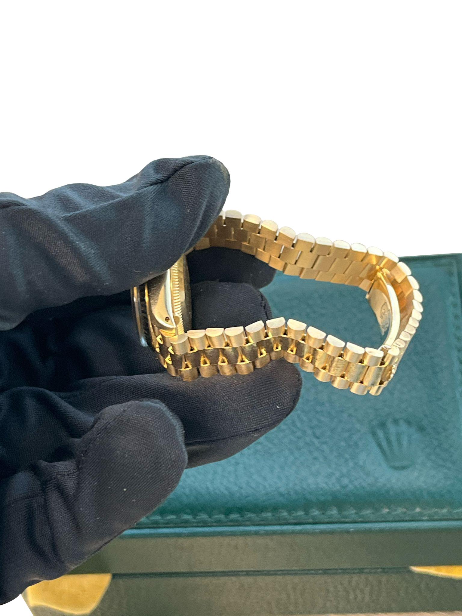 Rolex Lady-Datejust 26mm Champagne Dial 18K Yellow Gold Diamond Bezel Watch 6916 For Sale 4