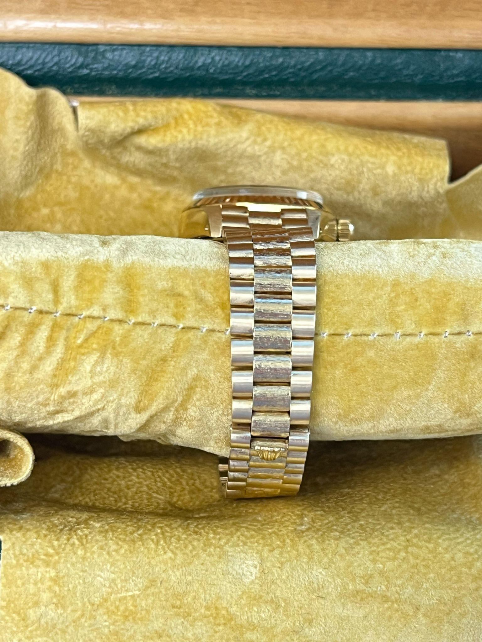 Rolex Lady-Datejust 26mm Champagne Dial 18K Yellow Gold Diamond Bezel Watch 6916 For Sale 10