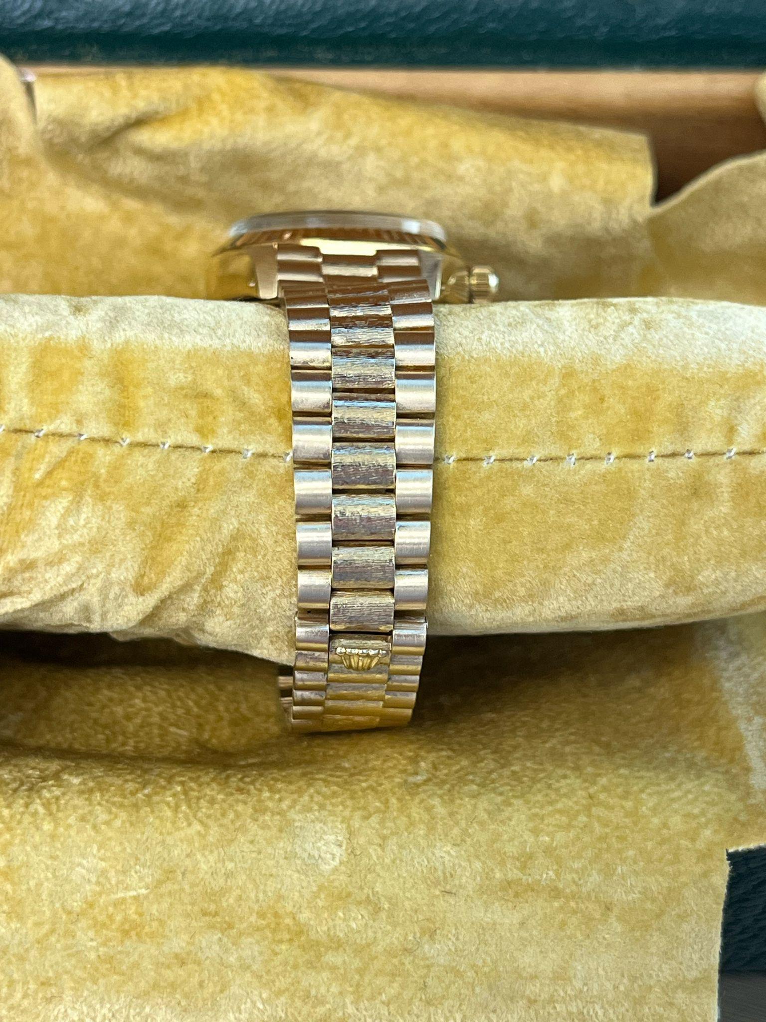 Rolex Lady-Datejust 26mm Champagne Dial 18K Yellow Gold Diamond Bezel Watch 6916 For Sale 11