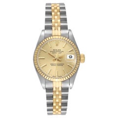 Rolex Lady-Datejust 26mm Champagne Dial Steel Yellow Gold Jubilee Watch 69173