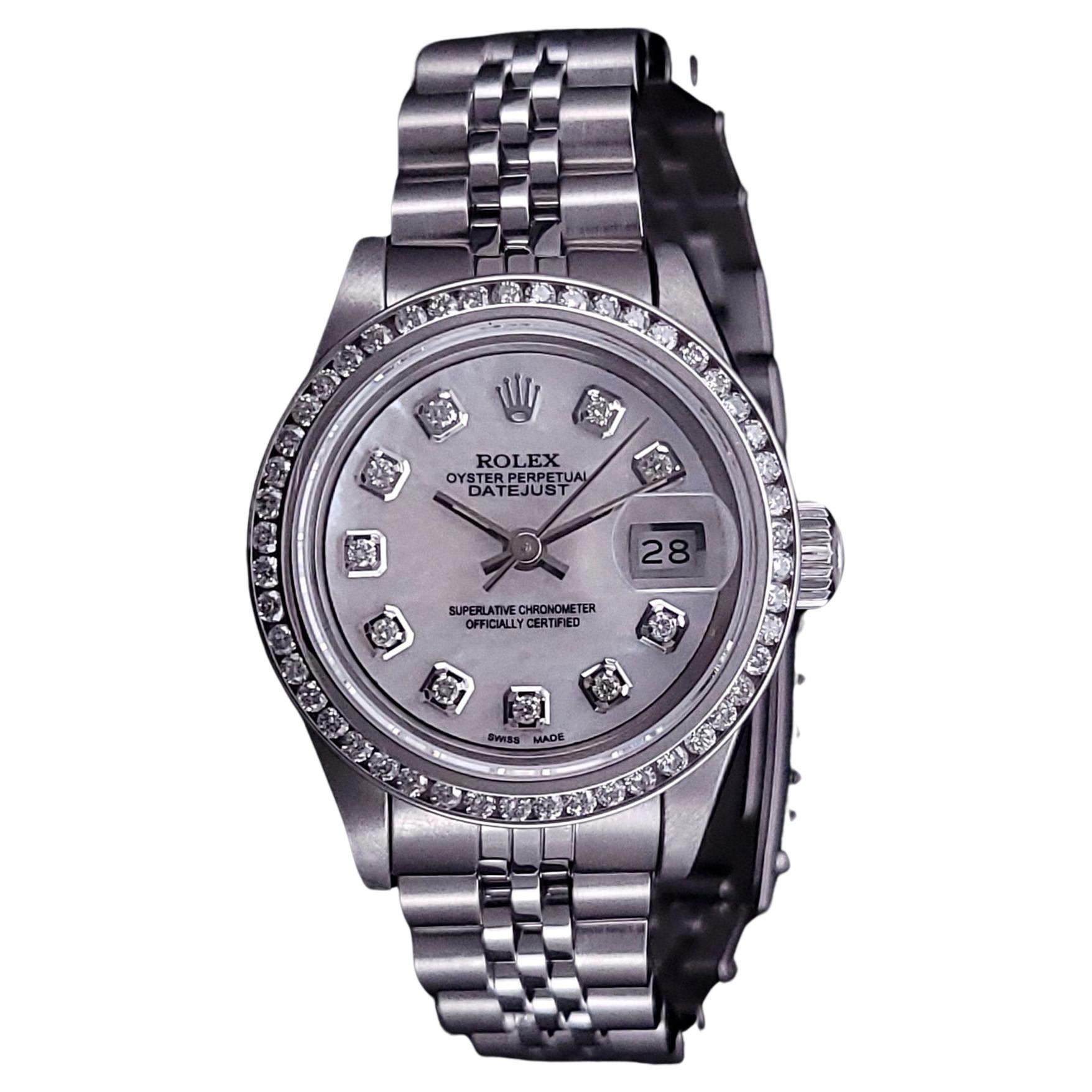 Montre Rolex Lady Datejust 26mm MOP cadran diamant
