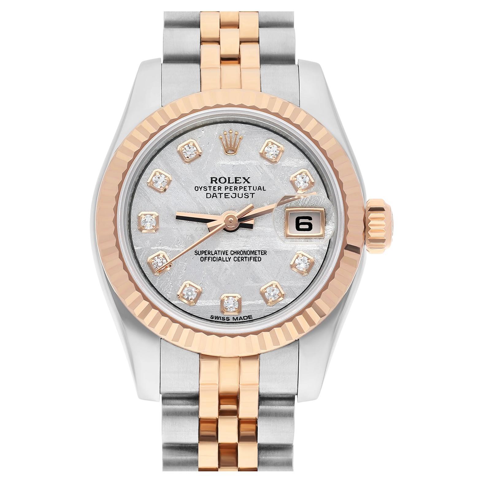 Rolex Lady-Datejust 26mm Edelstahl & Roségold 179171 Meteorit Diamant