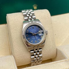 Rolex Lady Datejust 26MM Steel Blue Concentric Dial Ladies Watch 179174