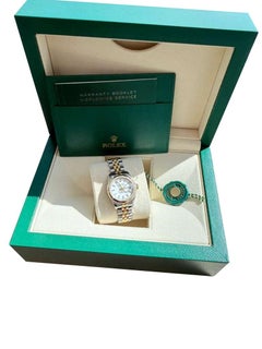 Rolex Lady-Datejust 26mm Steel Yellow Gold White Dial Jubilee Watch 179173