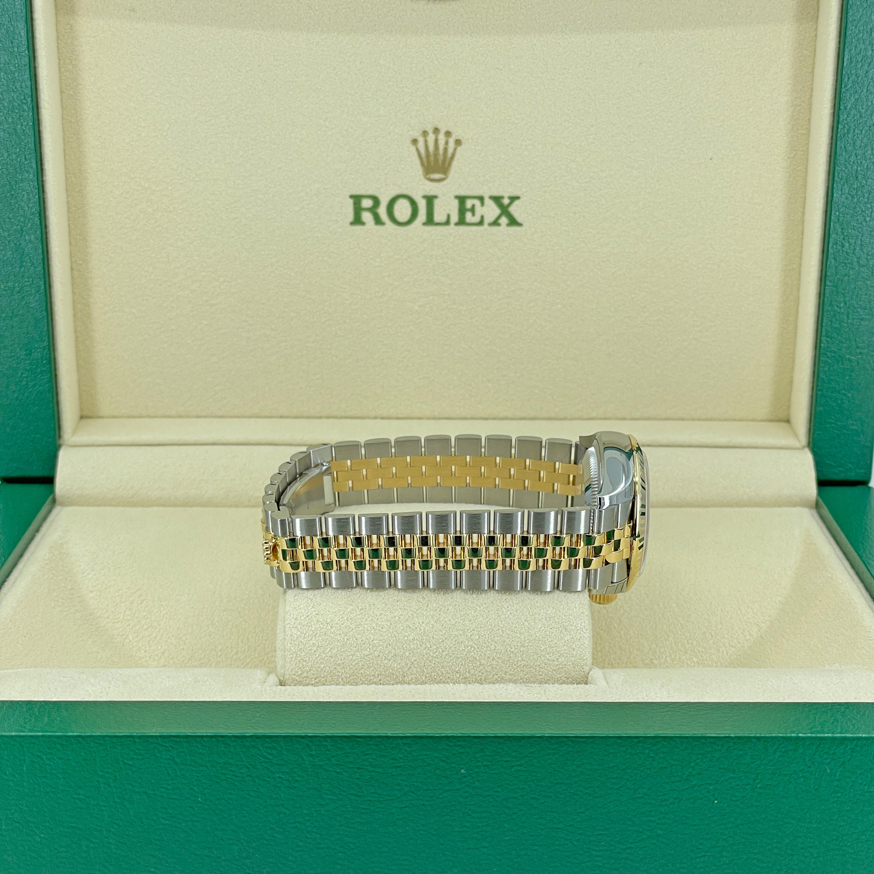 rolex lady datejust 28mm fluted two-tone