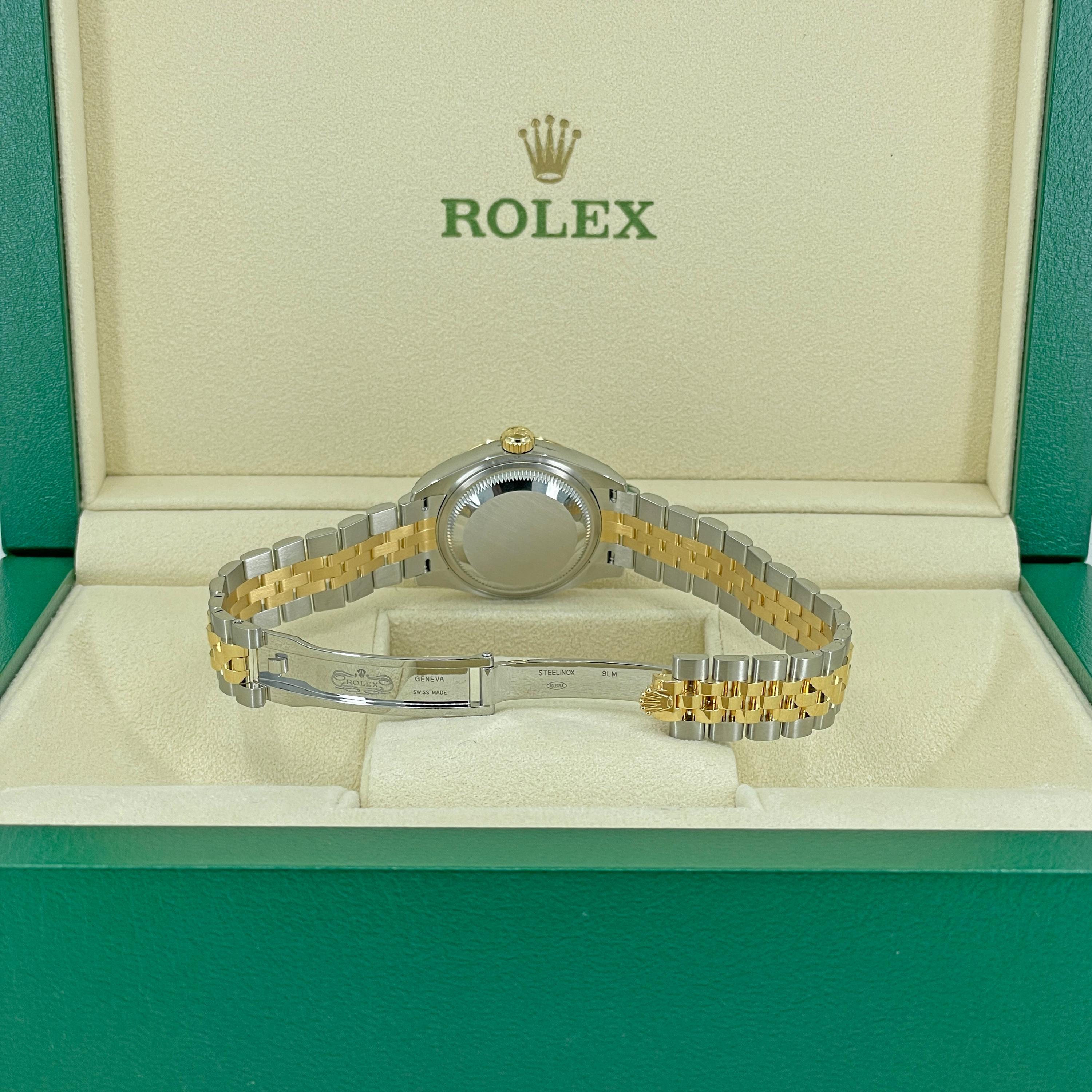 Rolex Lady Datejust, Champagne, Jubilee, Fluted, 279173, Unworn Watch, Complete In New Condition For Sale In New York, NY