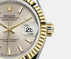 Rolex Lady Datejust, Silver, Oyster, Fluted, 279173, Unworn Watch, Complete