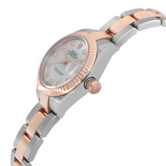 Rolex Lady-Datejust 28mm 18k Rose Gold Steel MOP Diamond Dial Watch 279171