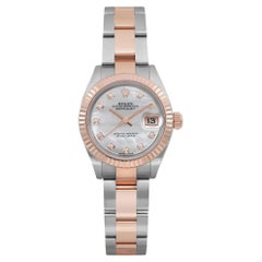 Reloj Rolex Lady-Datejust 28 mm Oro rosa 18k Acero MOP Esfera de diamantes 279171