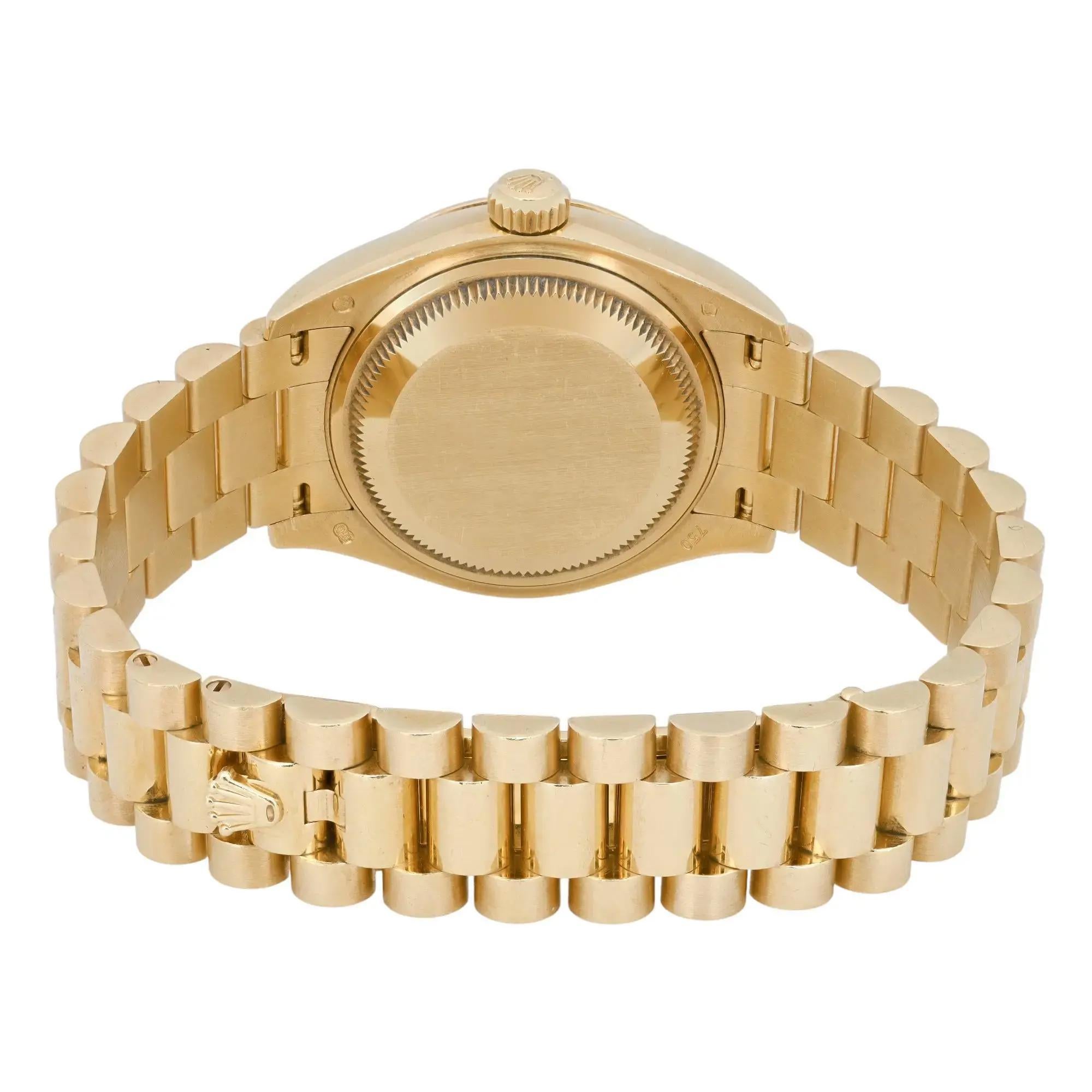 Rolex Lady-Datejust 28mm 18K Yellow Gold Silver Roman Dial Ladies Watch 279178 For Sale 1