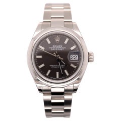 Rolex Lady Datejust 28mm Edelstahl Rauch Oyster Silber Zifferblatt Uhr 279160