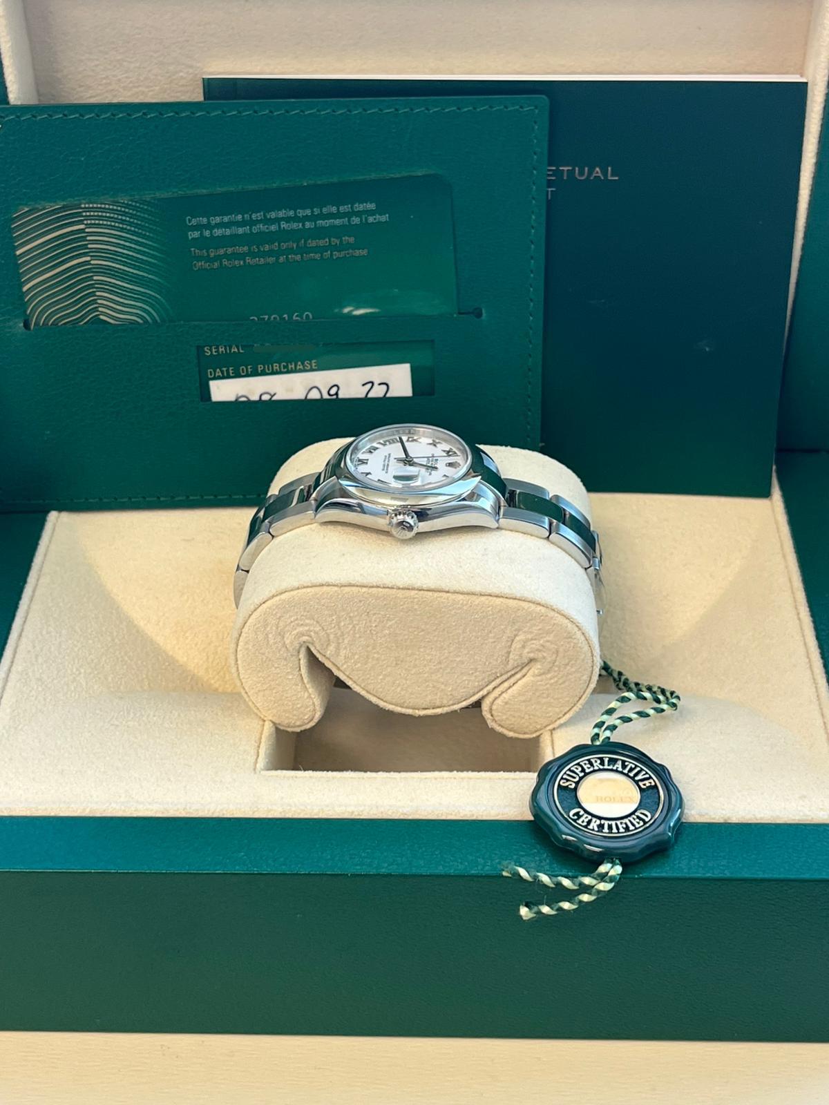 Rolex Lady-Datejust 28mm White Dial Smooth Bezel Steel Ladies Watch 279160-0016 For Sale 6