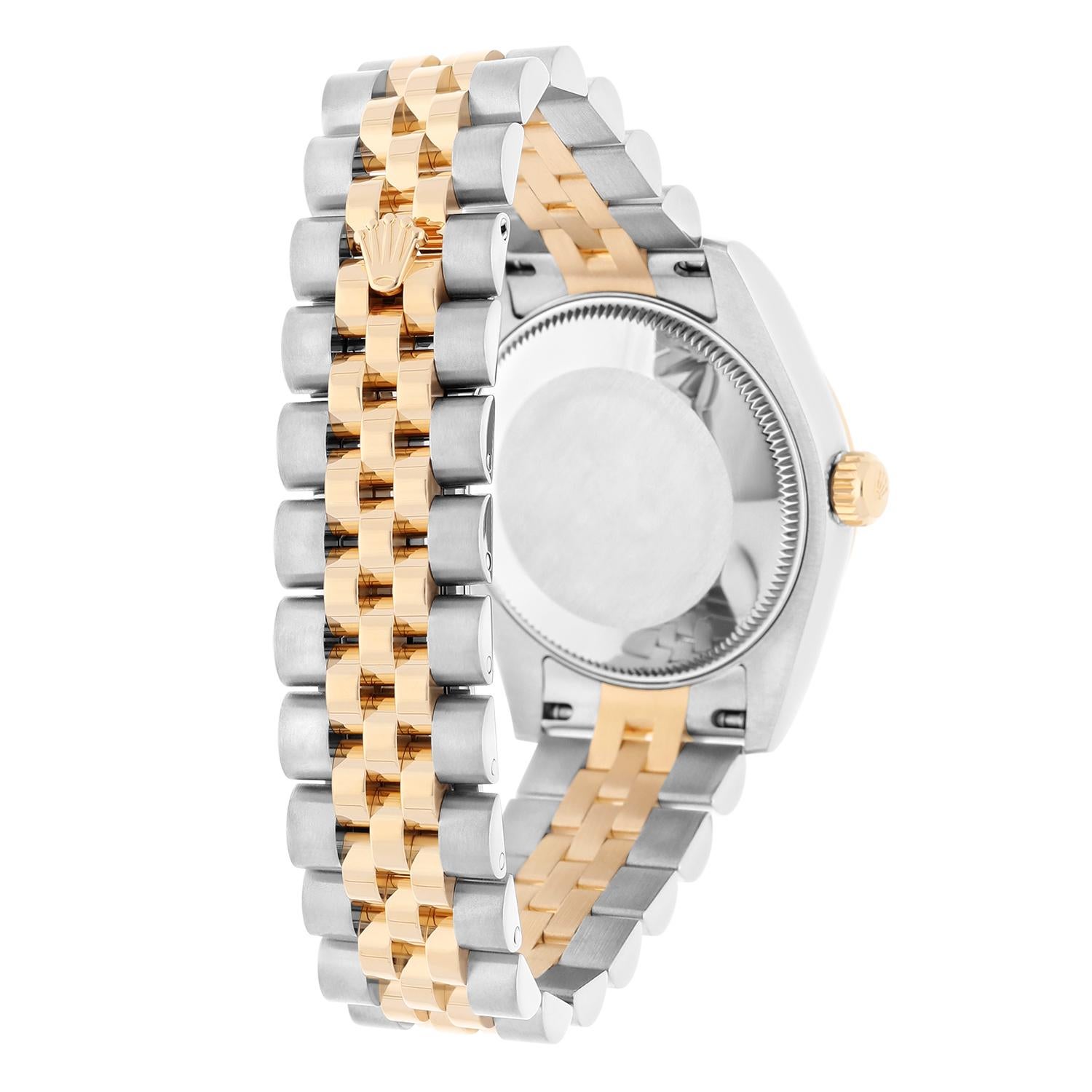 Rolex Montre Datejust 31 178273 avec cadran en argent et diamants pour femme en vente 3