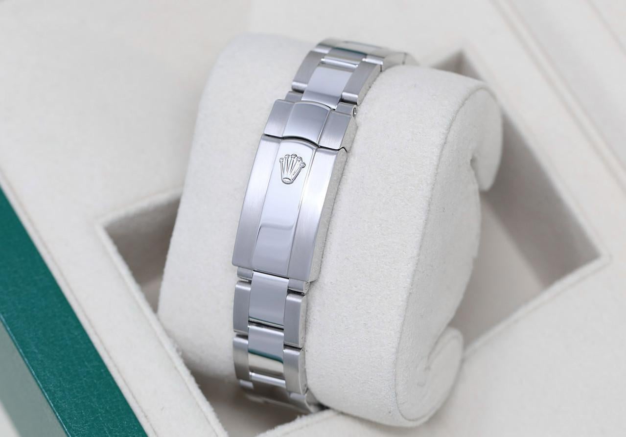 Round Cut Rolex Lady-Datejust Blue Roman Dial with Diamond Bezel Watch For Sale
