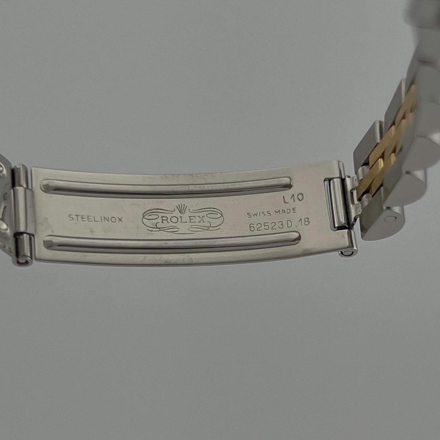 Rolex Lady Datejust 69173 26mm Perlmutt Zifferblatt Diamant Lünette 18k Gold Stahl (Rundschliff) im Angebot