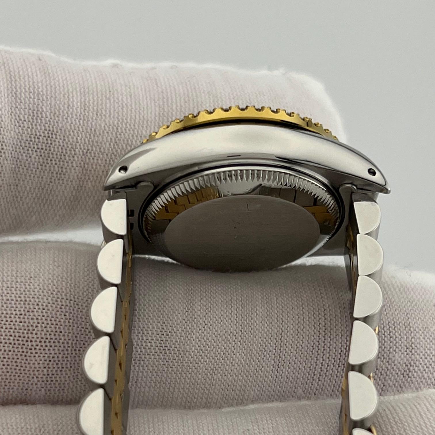 Rolex Lady Datejust 69173 26mm Perlmutt Zifferblatt Diamant Lünette 18k Gold Stahl im Angebot 1