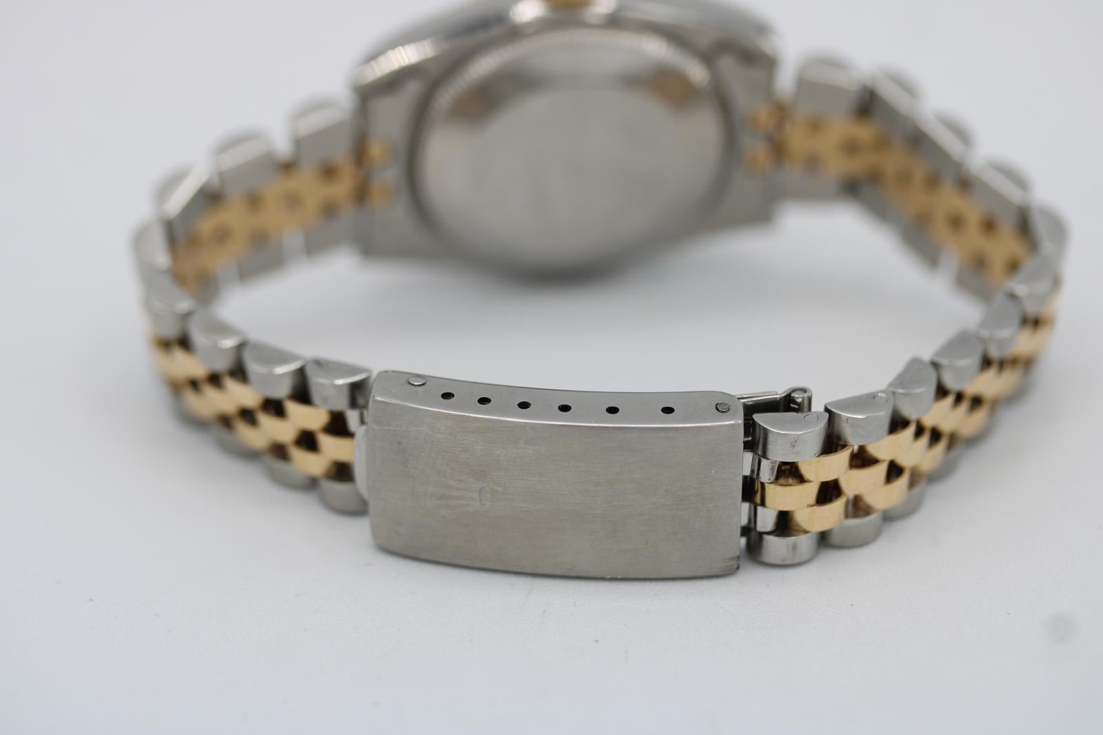 Rolex Lady Datejust 69173  Custom Diamond Dial & Bezel  1990  Boxed
A beautifully presented Rolex Lady Datejust 69173, dated to 1990 by its serial number, featuring a custom champagne diamond dial and custom gem-set bezel. This watch has recently