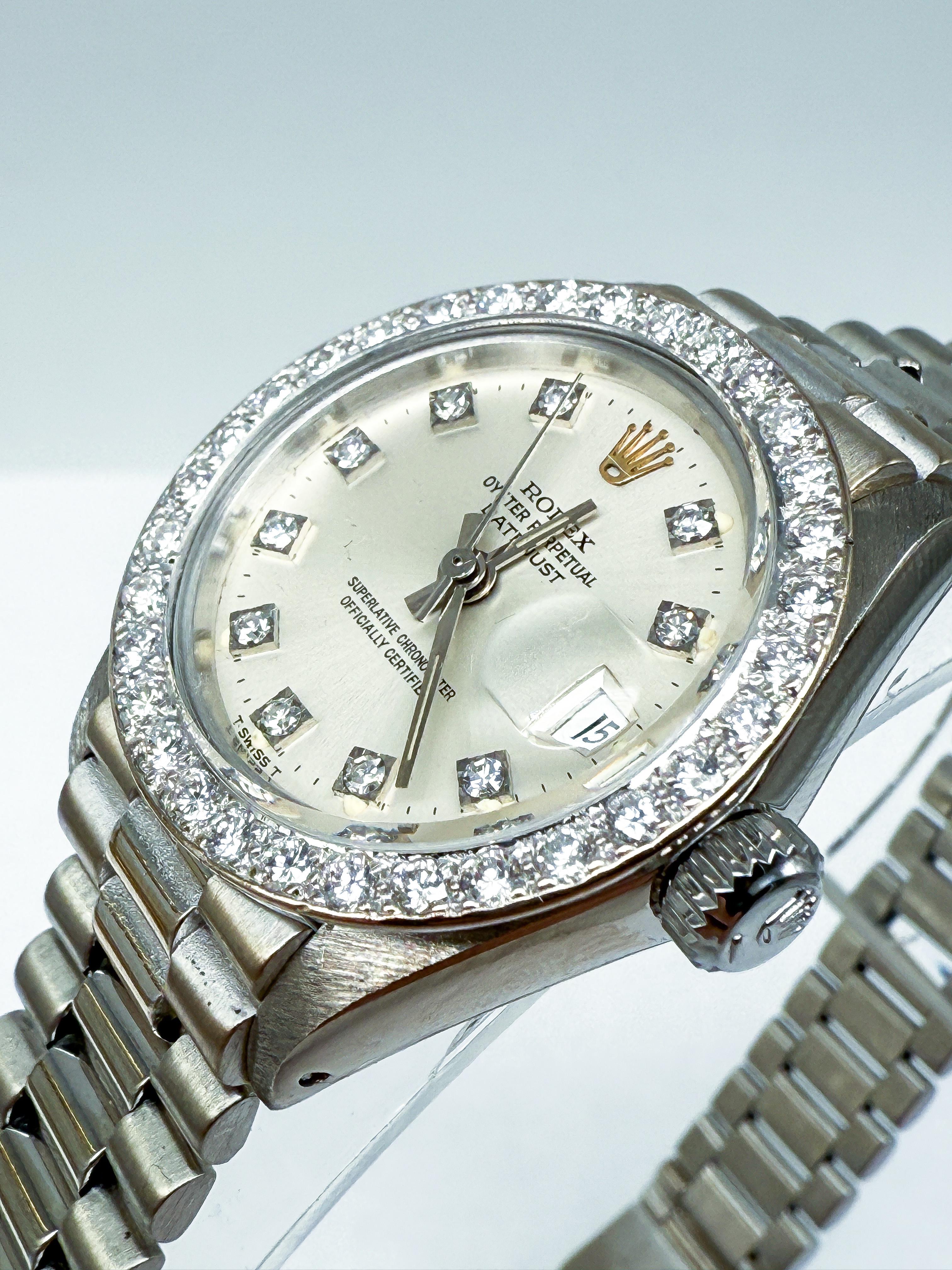 Rolex Lady-Datejust 69174 - 26 mm, 18K Weißgold im Zustand „Gut“ in Berlin, DE