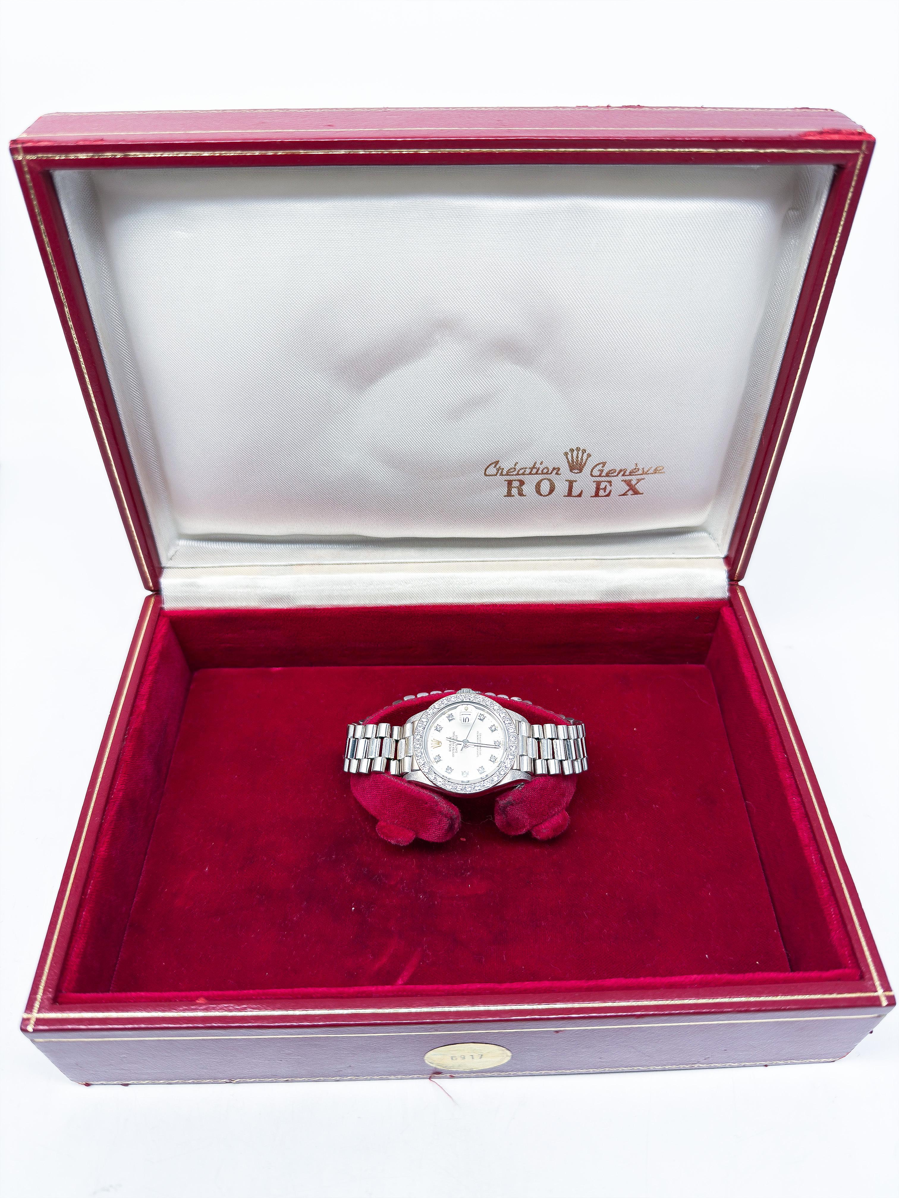 Rolex Lady-Datejust 69174 - 26 mm, 18K Weißgold Damen