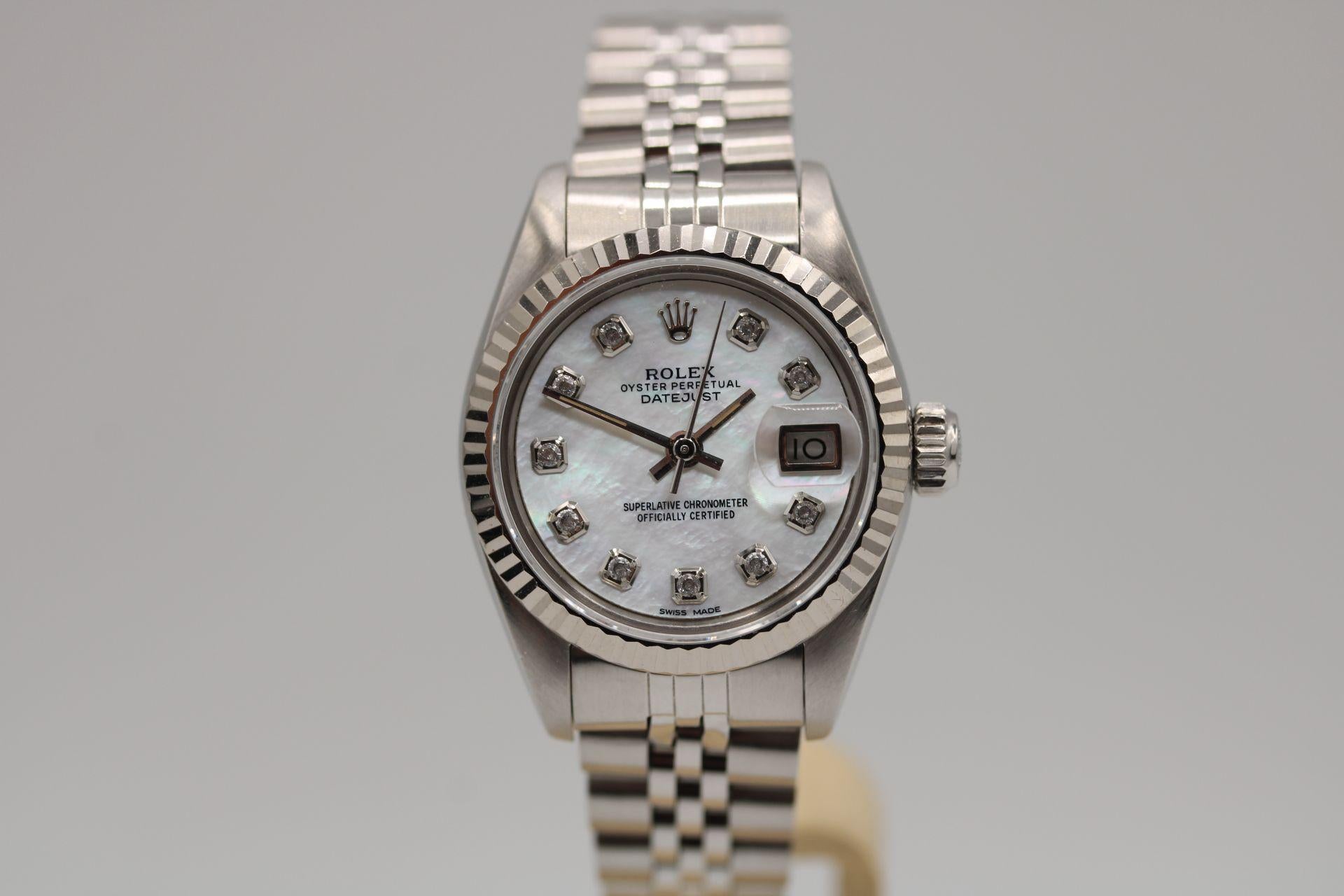 Women's Rolex Lady-Datejust 69174 Box and Papers 1987 For Sale