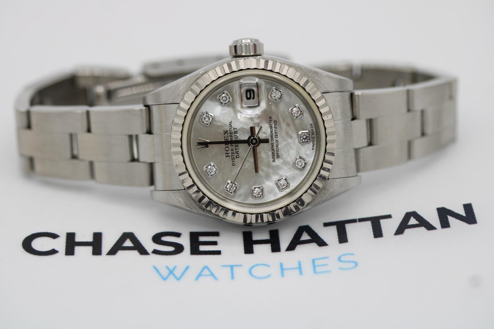 Rolex Lady Datejust 79174  Factory MOP Diamond Dial  Full Set  26mm For Sale 2