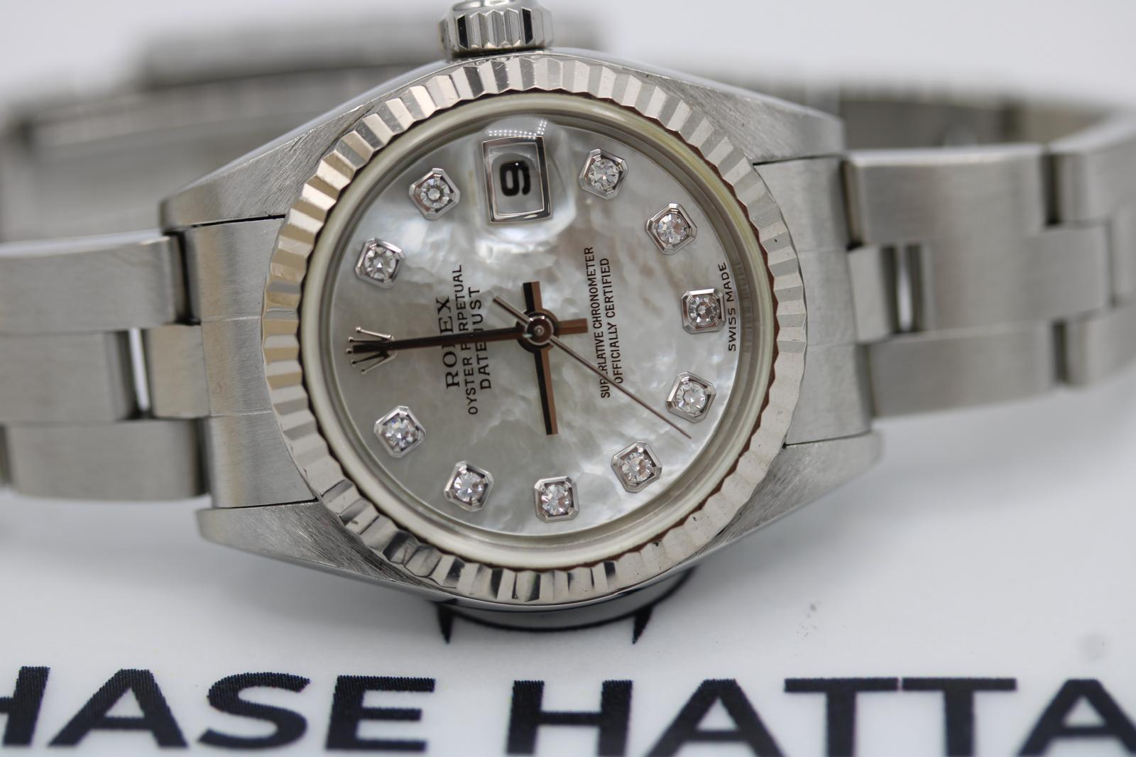Rolex Lady Datejust 79174  Factory MOP Diamond Dial  Full Set  26mm For Sale 3