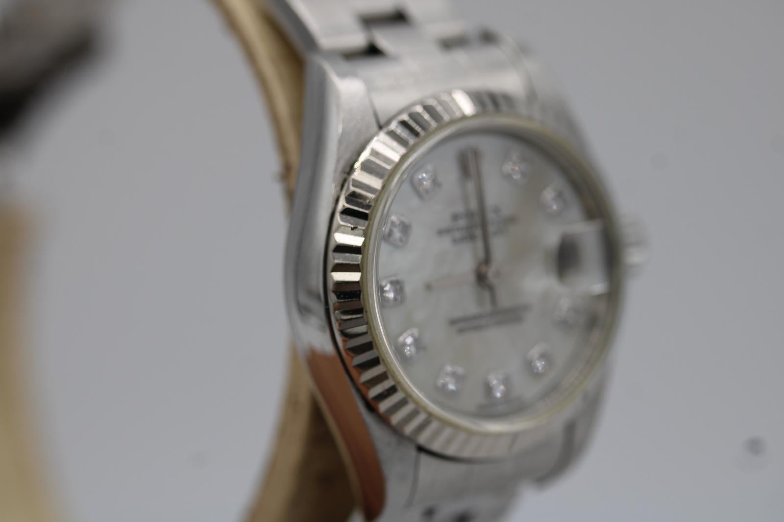 Rolex Lady Datejust 79174  Factory MOP Diamond Dial  Full Set  26mm For Sale 5