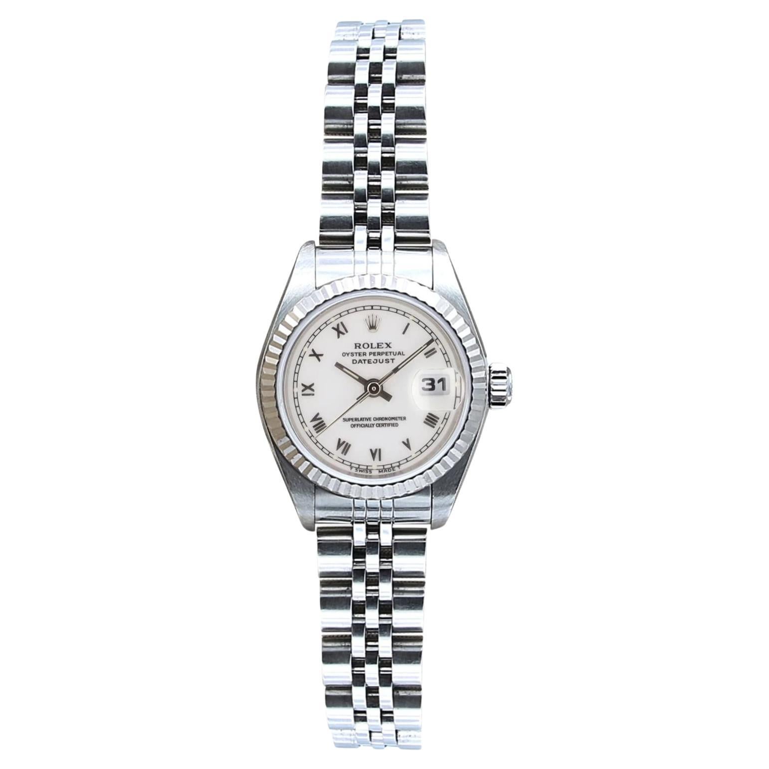 Rolex Lady-Datejust 79174 Full Set - White Roman Dial, Jubilee Bracelet