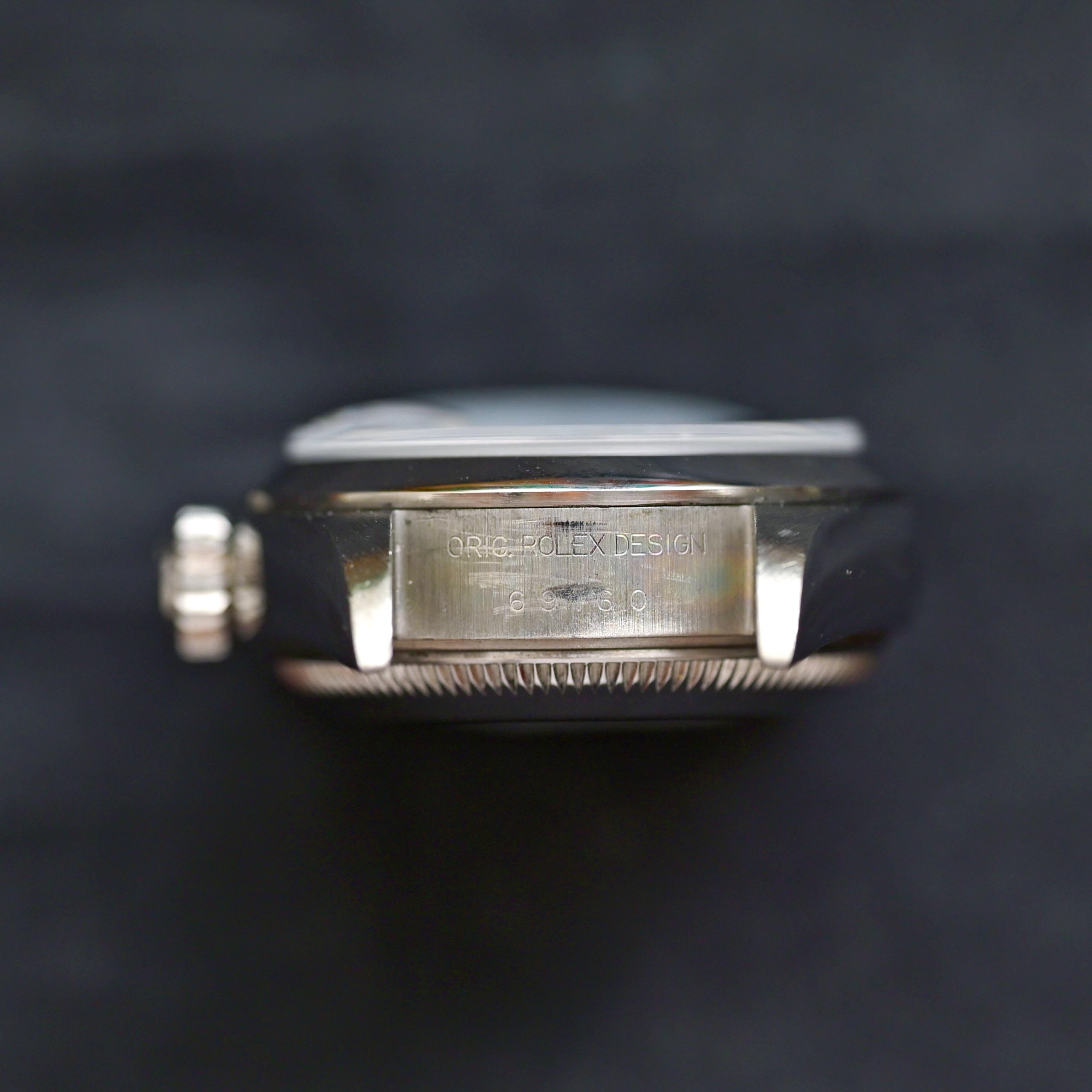 Women's Rolex Lady Datejust Black Stripe Dial 69160 w/Original Paper, 1996 For Sale