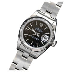 Rolex Lady Datejust, cadran à rayures noires 69160 avec papier d'origine, 1996
