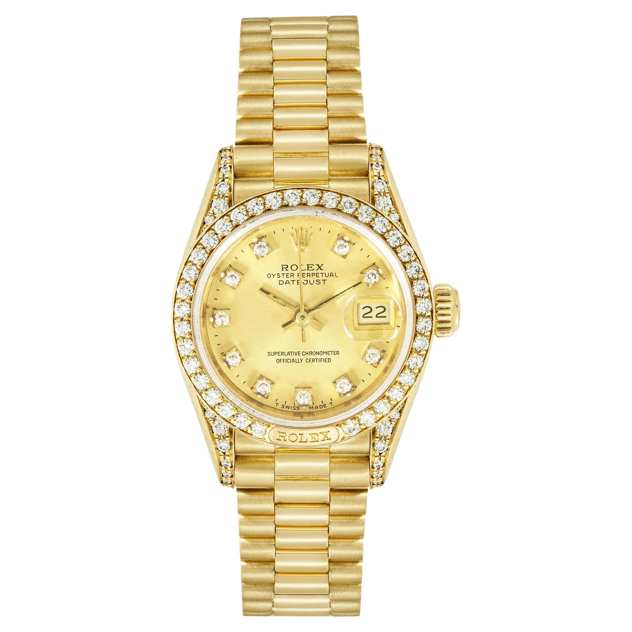 Rolex Lady-Datejust Champán Esfera Diamante 26mm 69158