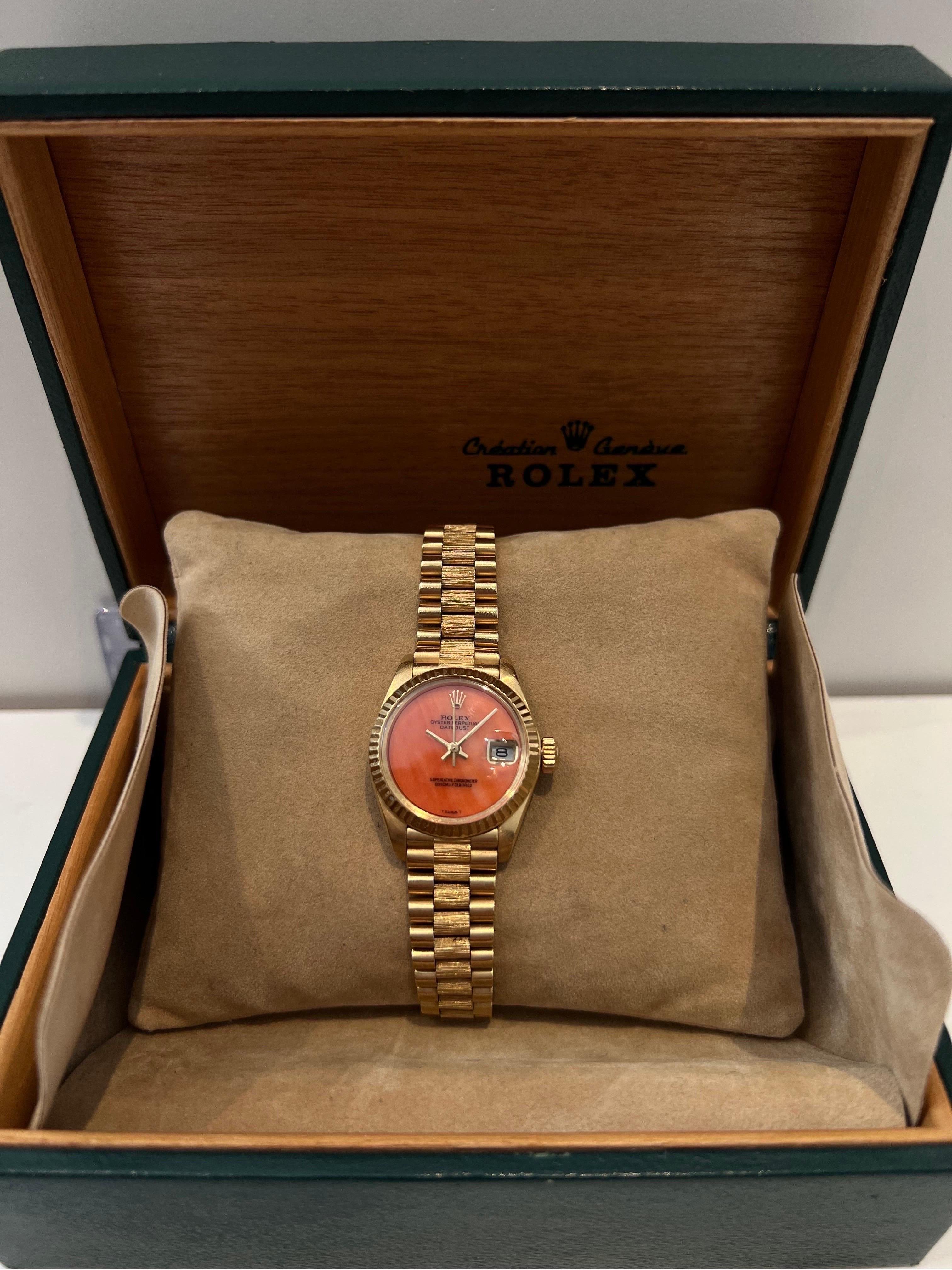 Rolex lady Datejust Coral dial 1978 4