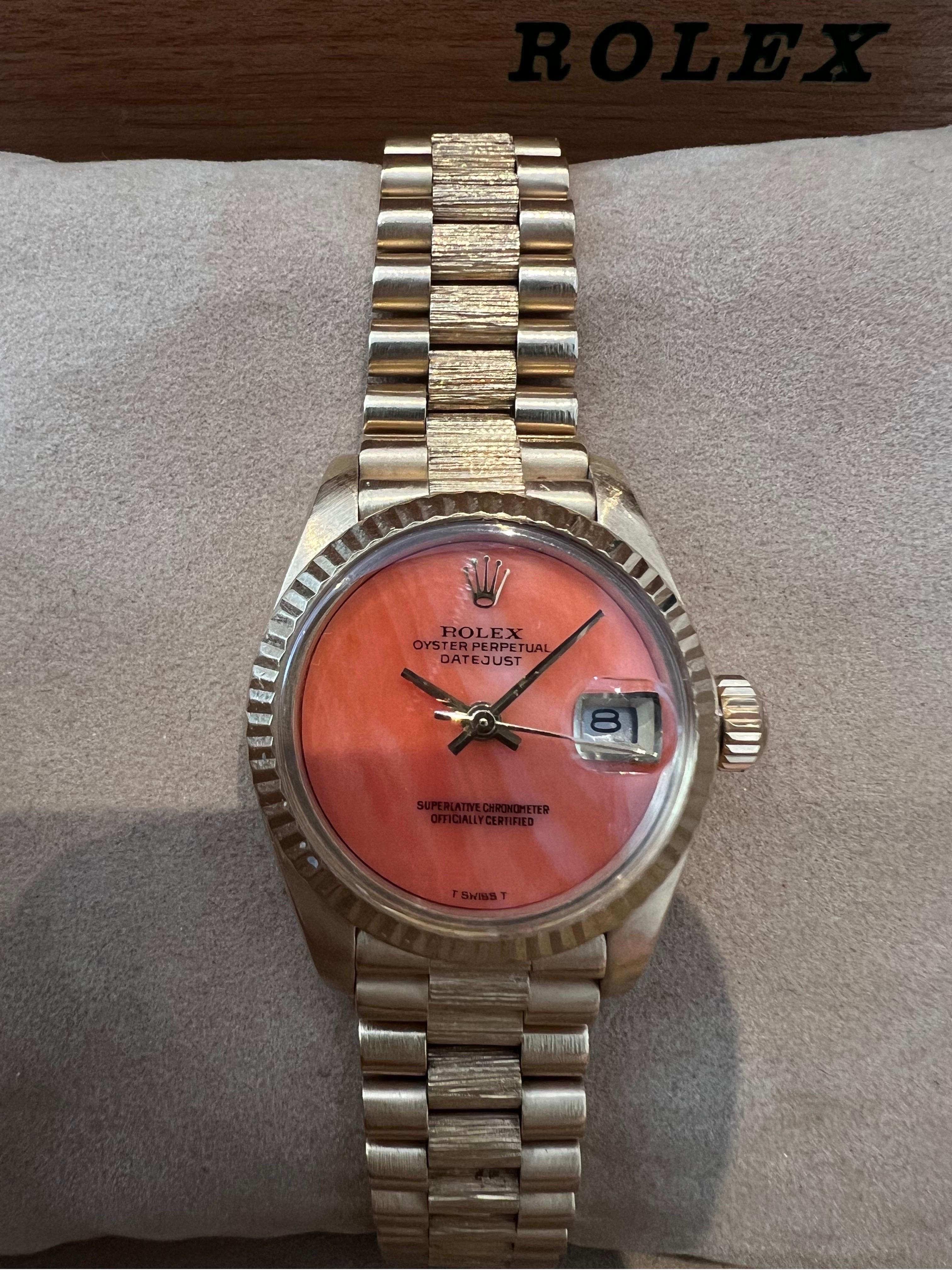 Rolex lady Datejust Coral dial 1978 1