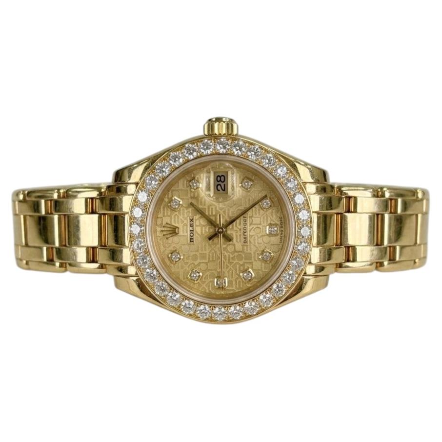 Rolex Lady-Datejust Masterpiece 28mm 18k Yellow Gold Diamond Watch