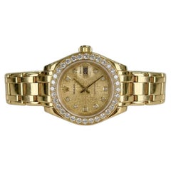 Orologio Rolex Lady-Datejust Masterpiece da 28 mm in oro giallo 18 carati con diamanti