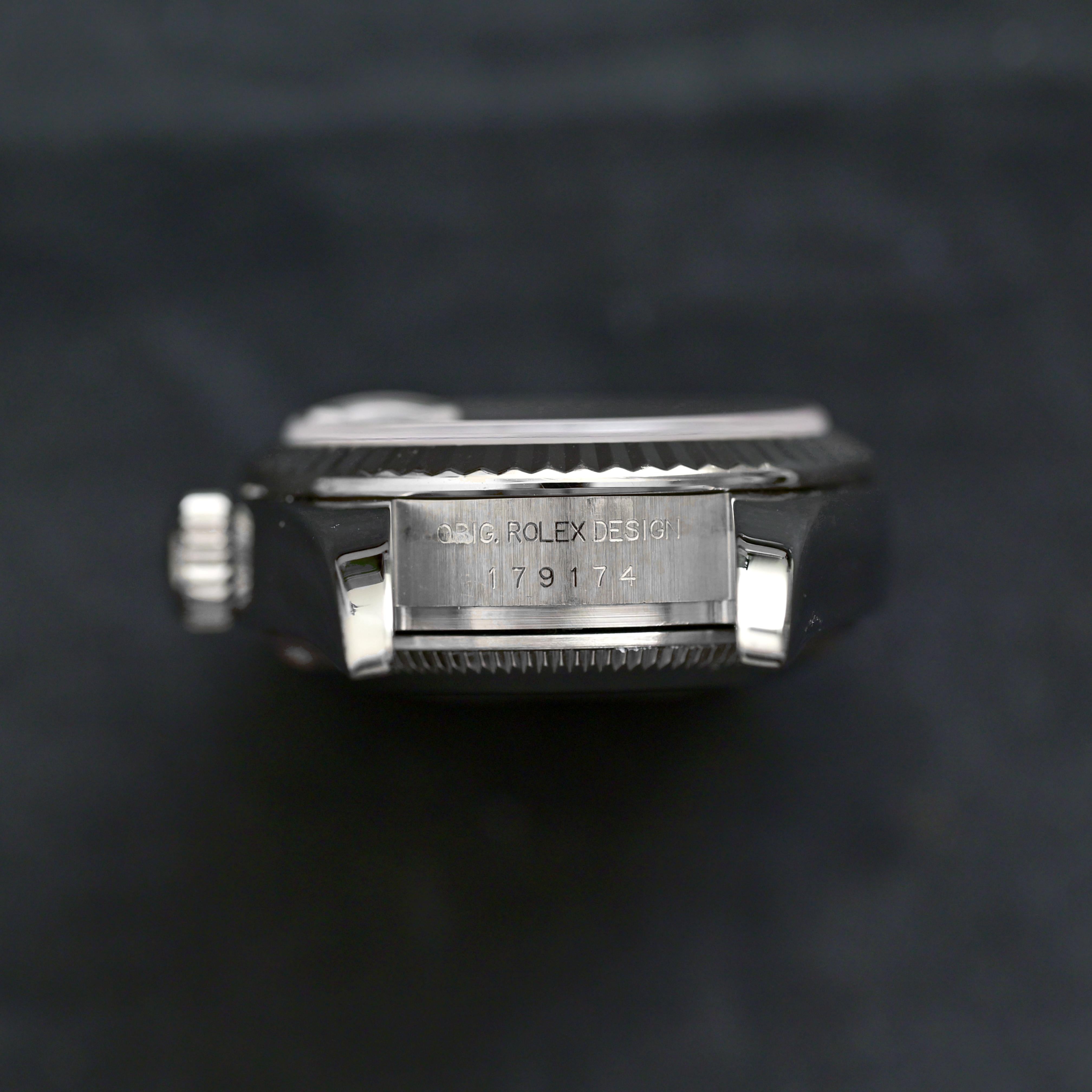 Women's Rolex Lady Datejust MOP Dial Diamond Indexes 179174, 2005 For Sale