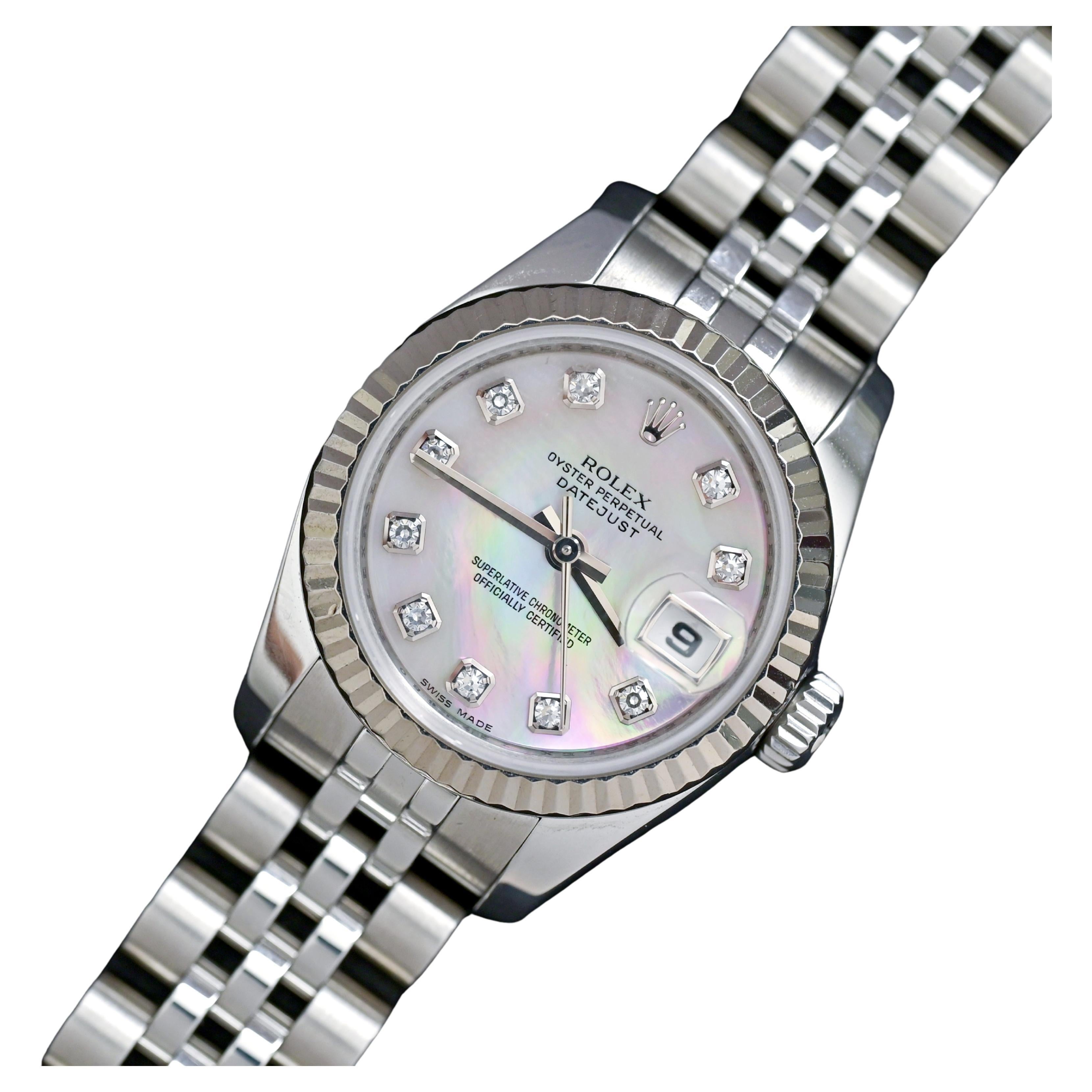Rolex Lady Datejust MOP Dial Diamond Indexes 179174, 2005