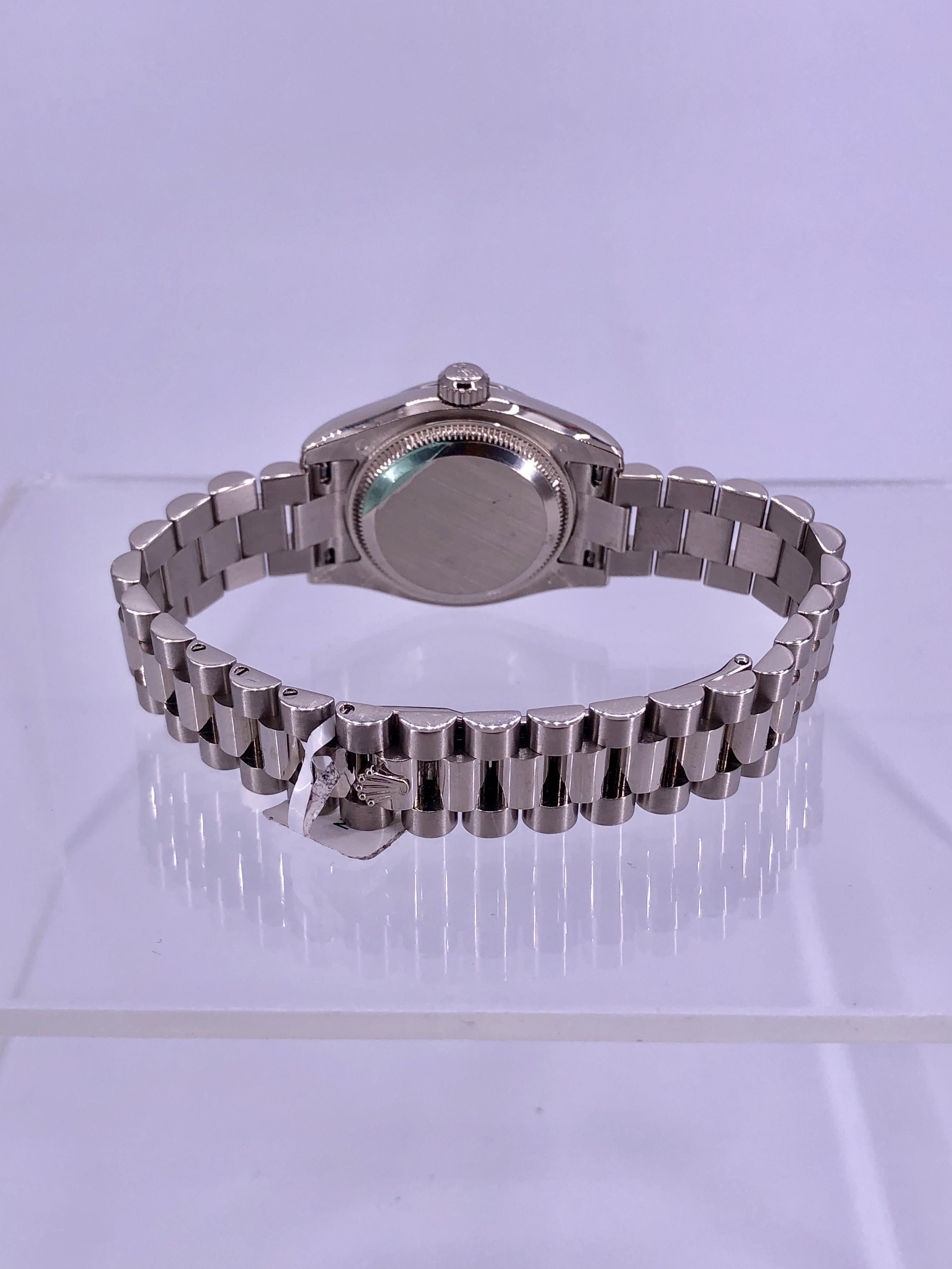 Rolex Lady-Datejust NEW White Gold Mother of Pearl with Diamonds For Sale 1