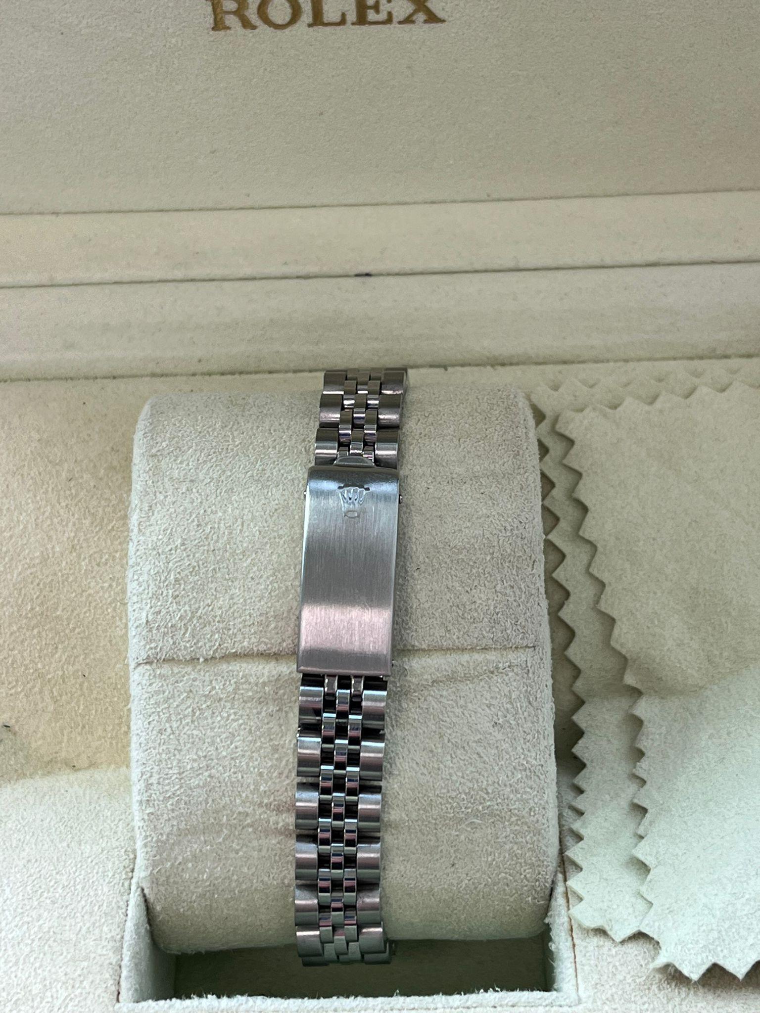 Rolex Lady-Datejust Oyster Perpetual 26mm Steel MOP Diamond Dial & Bezel 69160 For Sale 6