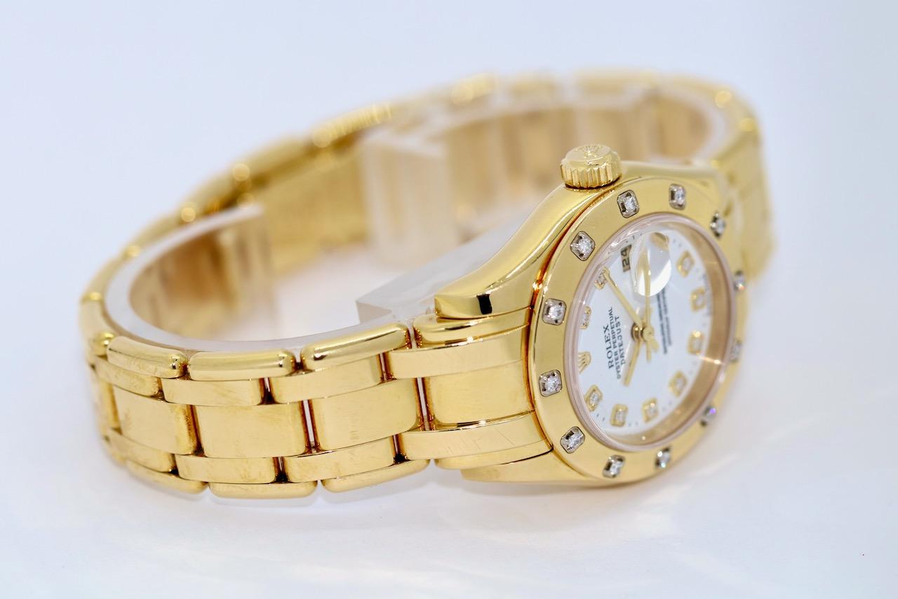 Women's Rolex Lady-Datejust Pearlmaster 18 Karat Gold Diamonds Ref. 80318