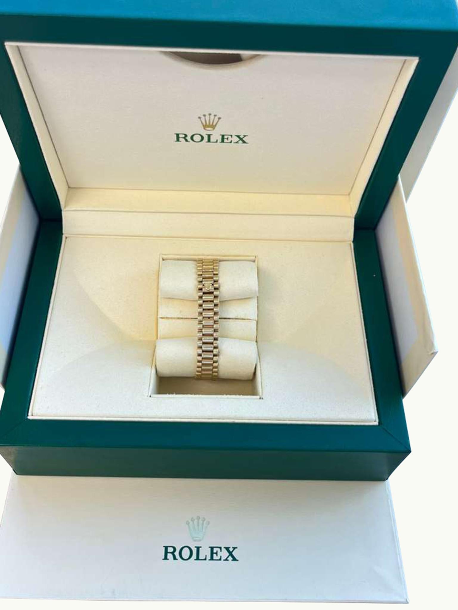 Rolex Lady-Datejust President Or jaune MOP Cadran Diamant Lunette Montre 69178 en vente 10