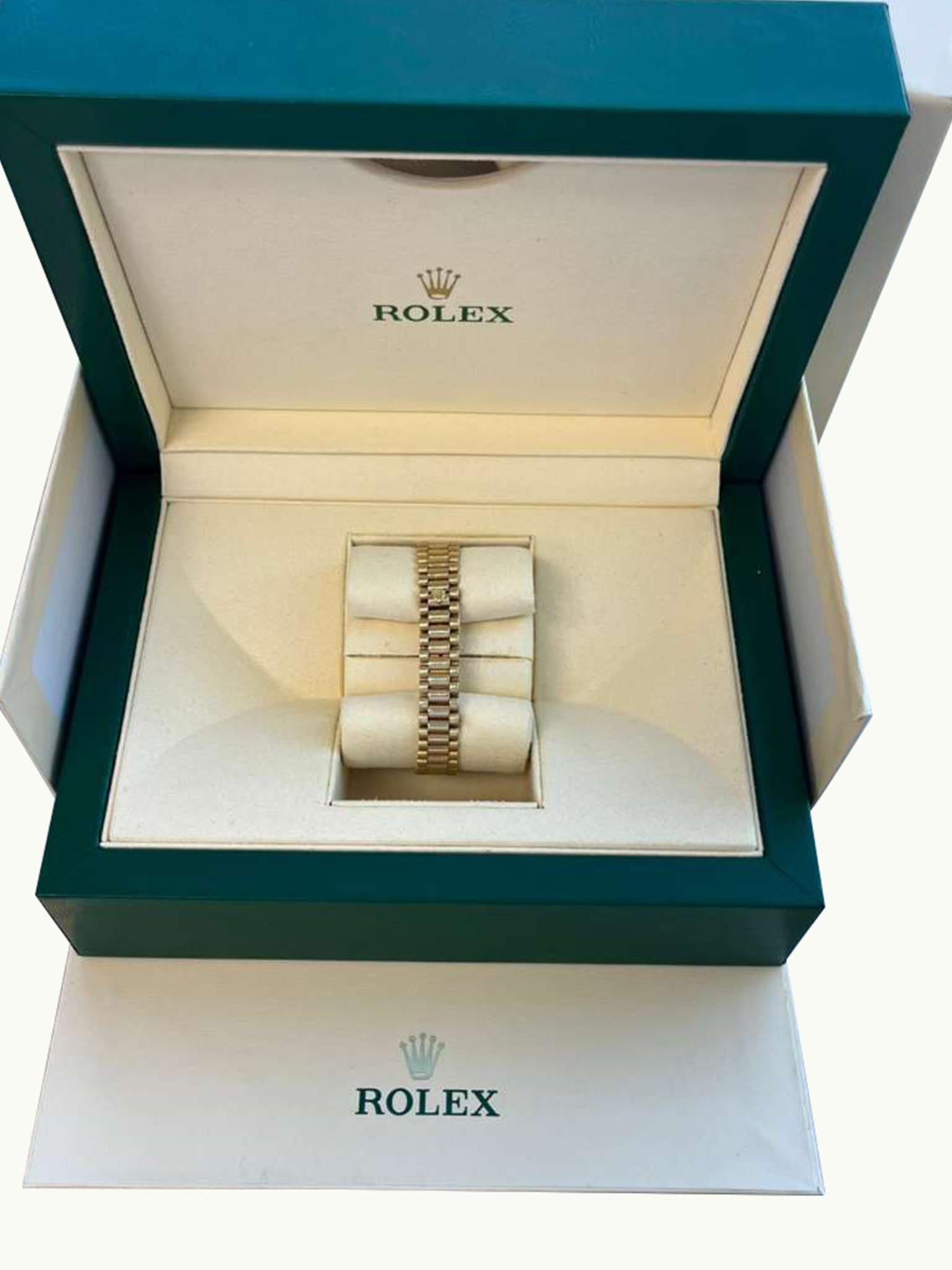 Rolex Lady-Datejust President Or jaune MOP Cadran Diamant Lunette Montre 69178 en vente 12