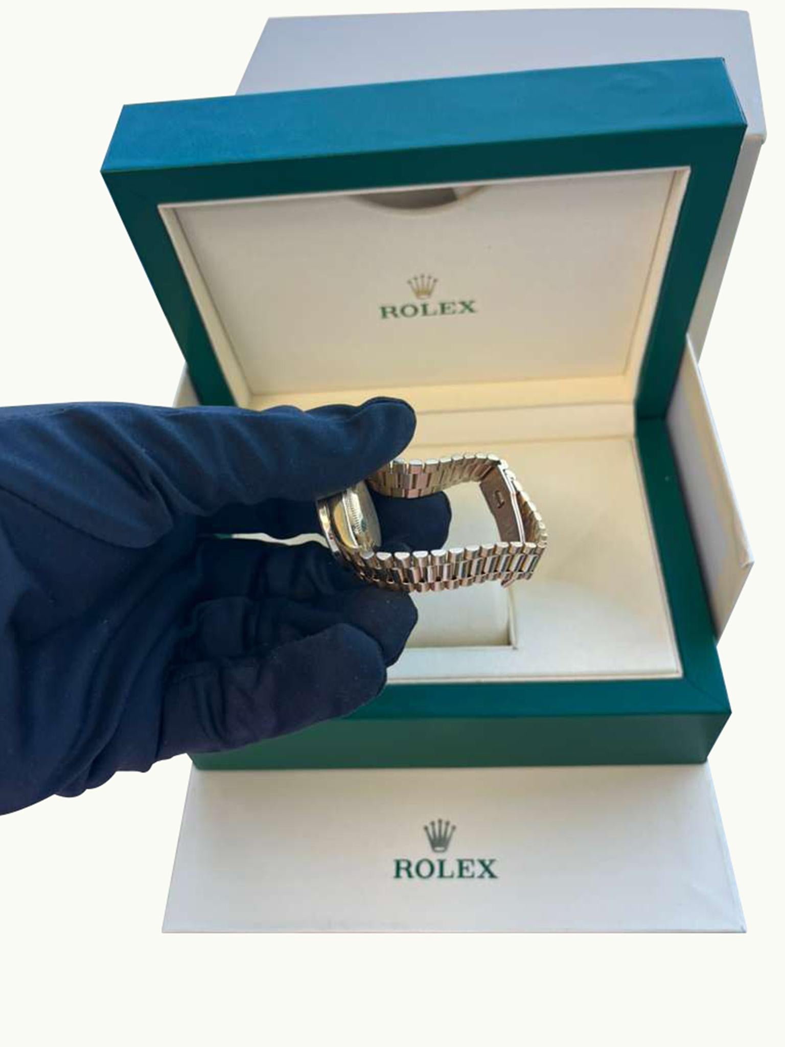 Rolex Lady-Datejust President Or jaune MOP Cadran Diamant Lunette Montre 69178 en vente 13