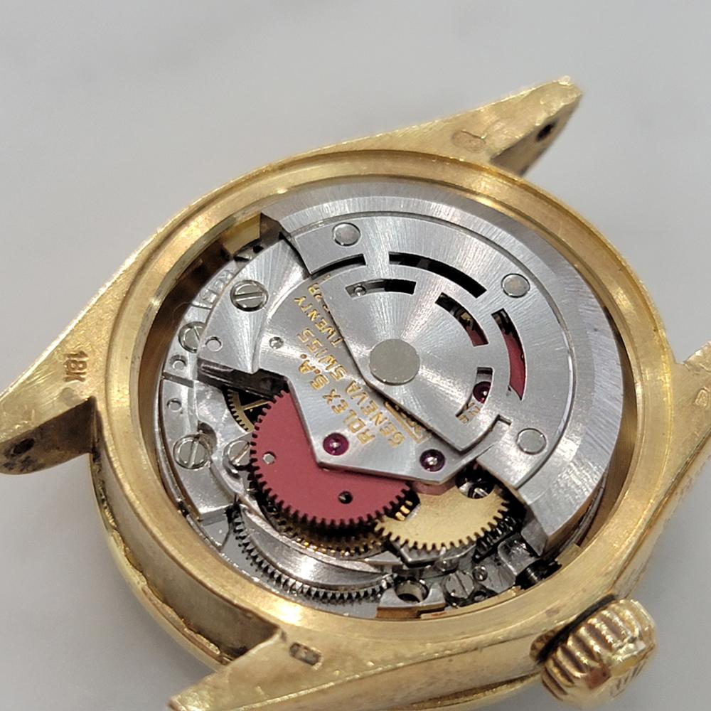 Rolex Lady Datejust Ref 6917 18k Gold Diamond Set Automatic 1980s Luxury NA134B For Sale 7